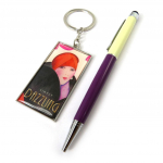 Les Tr&eacute;sors De Lily [N8516] - Coffret 'Belle Epoque' violet noir (stylo + porte-cl&eacute;s)