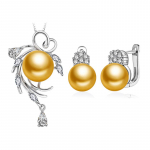 LSOOYH mustad naturaalsed mageveep&auml;rlitega kaelakee geomeetrilised klambriga k&otilde;rvar&otilde;ngad naistele p&auml;rlitega ehtekomplektid kuld