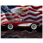 5D DIY teemantmaaling Ameerika lipu auto t&auml;isringi teemanttikandid 20X30CM