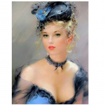 5D isetehtud teemantmaal Noor naine kivist tikandid Ristpistes Kodukaunistus K&auml;sitsi valmistatud kingitus 20X25CM