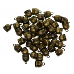 50 tk 10 mm kellukese otsakork v&otilde;rk Kumihimo n&ouml;&ouml;ritutt DIY must