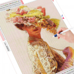 Teemantmaal Portree Naise M&uuml;ts Teemanttikandid Ilu Teemantmaal 20X30CM