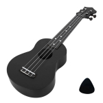 Ukelele 21-tolline 4 keelne akustiline Ukulele v&auml;ike kitarr algajatele lastepillile must