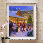 5D teemantmaal t&auml;ispuur, ristpistega teemanttikandid, talvine loomade n&auml;put&ouml;&ouml; komplekt K&auml;sit&ouml;&ouml;kunst Full Round 20X30CM