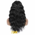 MERISIHAIR Must Natural Wave s&uuml;nteetiline parukas Naiste pikk, pehme igap&auml;evane soeng kohev kuumakindel parukas