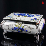 Vintage &uuml;mbris Roos nikerdatud Decor Mood metallist ehtekarp mitmev&auml;rviline emailitud kaelakee ripats s&otilde;rmus kingitus hoiuruum B