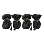 4tk/komplekt Veekindlad Talvised Lemmiklooma Koerte Kingad Libisemisvastased Vihma Lumesaapad Jalatsid Paksud Soojad V&auml;ikestele Kassidele Kutsika Koerte Sokid Papud XS must