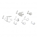 1 komplekt akr&uuml;&uuml;list seinakleebis 3D atraktiivne kunstikaunistus merekala mull h&otilde;be