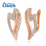 LSOOYH Clip K&otilde;rvar&otilde;ngad Roosa kulla v&auml;rvi moek&otilde;rvar&otilde;ngas naistele Cubic Zirconia &otilde;&otilde;nsad k&otilde;rvar&otilde;ngad Ehted A