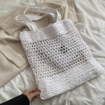 Yogodlns suvine kootud &otilde;&otilde;nsa &otilde;lakott naistele Candy Color Travel Seaside Beach vabaaja kandekott 25x15x20cm valge