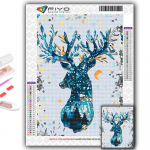 Teemantmaalid V&auml;rvilised loomahirved Teemantmosaiik K&auml;sit&ouml;&ouml; Teemanttikandid Maalid Full Round 20X30CM