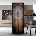 3D puidust kleebis k&uuml;lmiku vin&uuml;&uuml;lk&uuml;lmiku kleebisega uksekate T&auml;ielik isekleepuv tapeet s&uuml;gavk&uuml;lmiku dekoratiivkile kohandatud kleebis 60x150cm(1pcs)