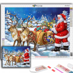 Populaarne 5D isetegemise ristpistega j&otilde;ulupuu J&otilde;uluvana lumememm t&auml;ispuur- ja ristpistes k&auml;sit&ouml;&ouml;komplekt Seinakleebis Kodukaunistus Full Round 20X30CM