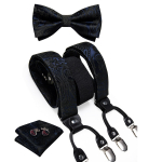 Dibangu meeste traksid, reguleeritavad traksid, kikilips Tasku kandiline mansetin&ouml;&ouml;pide komplekt meestele 3,5 cm laius elastne 4035