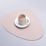 2/6 tk PU-nahast lauamatt lauamatid lauale Veekindel libisemiskindel lauasalvr&auml;tik n&otilde;ude jaoks Lauan&otilde;ud K&ouml;&ouml;gitarvikud 6Pcs aprikoosi