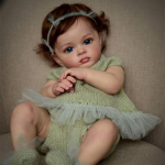 NPK 58cm Reborn Toddler Girl Doll Tutti riidest kehav&auml;rviga nukk roheline kampsun No Toy roheline