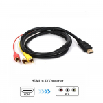 1080P 1,5 M HDMI-&uuml;hilduv kuni 3 RCA-videoheli HDMI-&uuml;hilduv kaabel AV-juhtme muunduri adapter HDTV-teleri digiboksi DVD-s&uuml;learvuti jaoks 1.5m