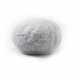 S&uuml;gistalvine villane soe barett naiste maalikunstnik Armas kootud pl&uuml;&uuml;sist kroonk&uuml;&uuml;likukarva m&uuml;ts OneSize hall v&auml;rv