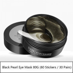 60 tk h&uuml;drogeelplaastrid Black Pearl kollageeni vananemisvastane kortsude hooldus silmamask geelplaaster Eemalda tumedad ringid