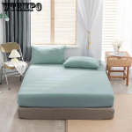 100% pol&uuml;ester T&auml;iskomplektne libisemisvastane leht, sile ja lihtne voodikate Comfort materjal voodikate voodilina madratsi kaitsekate 120X195cm sinine