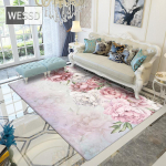 3D-roosa ja lilla lillevaip elu- ja magamistuppa 160x200cm 1pcs