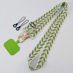 Reguleeritav Crossbody pikk mobiiltelefonipael Lai riidest kaelarihm rihm Naiste p&auml;rlitest rippuvad kaunistused kaotsiminekuvastane pael roheline