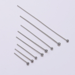 100 tk / partii 15 20 30 40 50 mm roostevabast terasest kuulpea tihvtid isetegemiseks ehete valmistamiseks Otsa tihvtid Leiud Tarvikud Dia 0,6 mm 15mm x 100psc