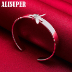 925 Sterling h&otilde;be AAA tsirkoon Dragonfly siledad k&auml;ev&otilde;ru ehted