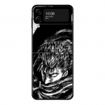 K&otilde;va must Samsung Zflip Flip Z Flip3 5g Zflip3 telefonile Funda Berserk Guts Anime PC Samsung Z Flip3 5G