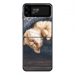 Hard Fundas Cute Cat Kitten PC telefoni &uuml;mbris Samsung Zflip3 Zflip Z Flip3 5g Flip jaoks For Samsung Z Flip
