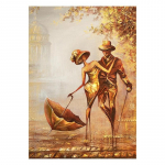 Vintage abstraktne maal Romantiline paar Perekaunistus Seinarippumine &Otilde;limaal Seinakunst Pilt Cuadros Taust Seinakaunistus 40x60cm