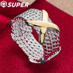 925 h&otilde;bedast kullast t&auml;hega X-s&otilde;rmuse ehted 5#