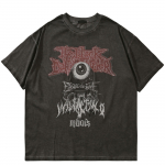 Hip Hop Dark Style Unisex Streetwear Evil Eye T-s&auml;rk M hall v&auml;rv