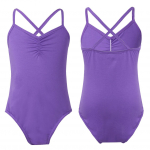 Little Big Girls Klassikaline spagetirihm ristk&uuml;likukujuline seljaosa Balleti trikoo tantsukost&uuml;&uuml;mid v&otilde;imlemiskombinesoon 3-4 Years lilla