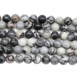 1 salk/partii 4/6/8/10 12 mm naturaalse musta v&otilde;rguga sebratriipudega helmed kivist lahtised vahehelmed isetegemise ehete valmistamiseks k&auml;ev&otilde;ru 4mm x 92pcs