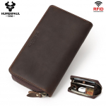 HUMERPAUL ehtsast nahast meeste rahakott Rfid suure mahutavusega sidurikott mobiiltelefoni kott mood kaardikott kohv