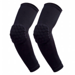 1 paar Unisex laste korvpalli k&auml;ekaitse varrukas, elastne v&otilde;rkpalli poiste pesapalli tugi t&uuml;druku k&uuml;&uuml;narnukikaitse k&auml;epael p&auml;ikesekaitsevarustus S must