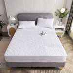 Veekindel puuvillane voodikate Pehme nahas&otilde;bralik kate voodi jaoks, t&auml;ism&auml;hisega, libisemiskindel voodikate elastse linaga voodilinaga 150x200cm