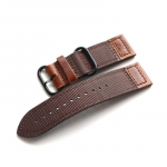 Kvaliteetne 18mm 20mm 22mm 24mm roheline hall pruun must nailon + nahast kellarihm s&otilde;jav&auml;e s&otilde;jav&auml;e kella k&auml;ev&otilde;ru jaoks 18mm