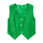 Lastepoiste tantsukost&uuml;&uuml;m S&auml;ravad litrid Vest jakk Uhke vest Hip-hop Jazz Laval esinevad tantsuriided 14-15 Years roheline