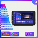 Carplay 2 Din Android 12 auto multimeediumipleier Peugeot 208 2008 seeriale 2012-2018 Navigation GPS AutoRadio Stereo DSP BT SWC DVR kaamera Bluetooth DAB S4 8Core 4G 32G AI