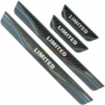 Volkswagen VW T-Cross TCrossi tarvikule 2022 - Roostevabast s&uuml;sinikust auto uksel&auml;ve l&ouml;&ouml;k kulumisplaadi pedaalikaitse kate Carbon LIMITED