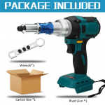 2,4&ndash;5,0 mm 88 VF harja elektriline neetip&uuml;stol Aku neetmutteri p&uuml;stoli puur, automaatne neetimist&ouml;&ouml;riist Makita 18 V aku jaoks Only machine