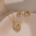 Lihtne geomeetriline ehtekomplekt naistele 2023 uus mood kullav&auml;rvi k&otilde;rvar&otilde;ngad kaelakee pulmapeo aksessuaarid