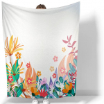 Lihtne lilleseeria teemaline flanelltekk Pehme kerge, soe elutuppa Magamistoa voodi Diivan Diivan lastele T&auml;iskasvanutele Kingitused 80*120cm