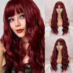 MISS PARUKAS Pikad sinised s&uuml;nteetilised parukad Naturaalsed lainelised tukkidega K&otilde;rge temperatuuriga kiust parukad naistele Cosplay Party igap&auml;evased parukad 65CM