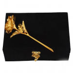 Roos luksusliku kinkekarbiga, punane