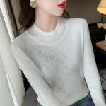 S&uuml;gisene &otilde;huke pikkade varrukatega kampsun, naiste mood, &uuml;laosas teemantsilmkoelised pulloverid, naiste talve alumised kudumid 29436 One Size must