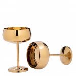 Coupe Martini klaasist kuldne komplekt, 2 roostevabast terasest &scaron;ampanja fl&ouml;&ouml;diklaasist trendikad veiniklaasid pidulikuks aastap&auml;evaks kodus, baaris