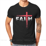 Christian Faith Cross Essential T-s&auml;rk Vintage Graphic Meeste riided Topid Puuvillane O-kaelusega T-s&auml;rk 6XL
